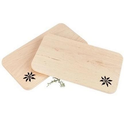 Creanorm Schneidebrett 22,5 × 12,5 × 1,2 cm, Erle, Edelweiss