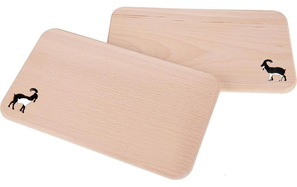 Creanorm Steinbock – Schneidebrett 12,5 × 22,5 × 1,2 cm, Erle (FSC), Braun