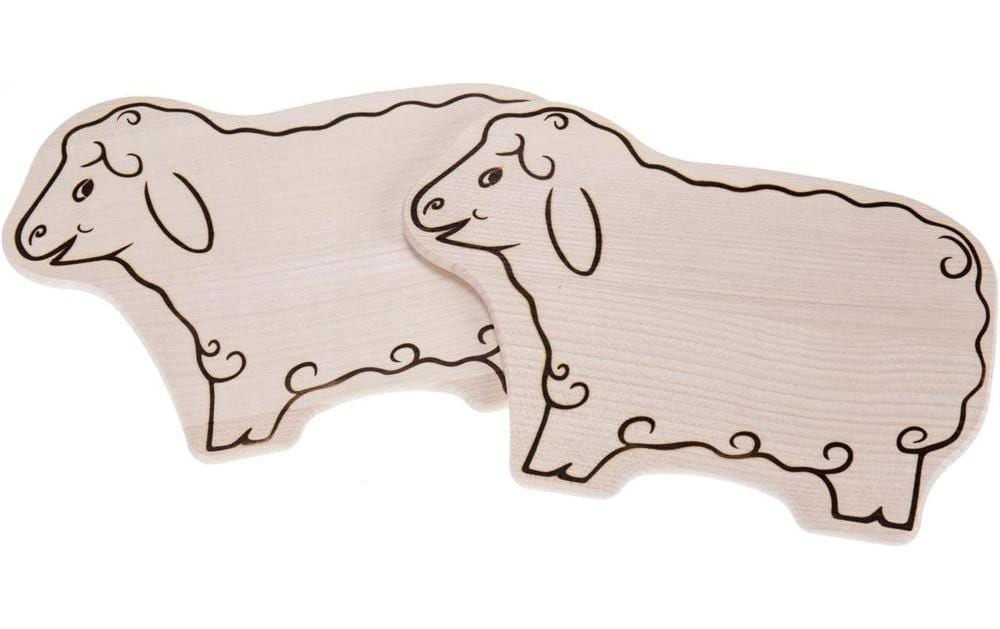 Creanorm Schneidebrett 18 × 25 × 1,2 cm, Holz (Ahorn/Erle), weiss