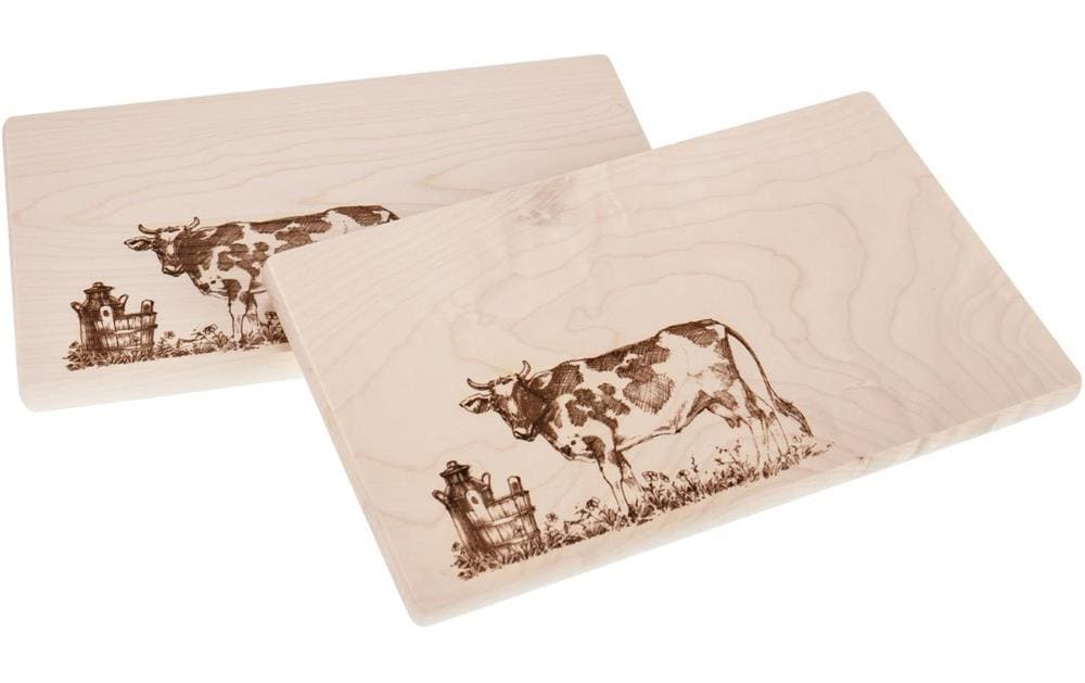 Creanorm Schneidebrett 26 × 15 × 1,5 cm, Ahorn (FSC), weiss