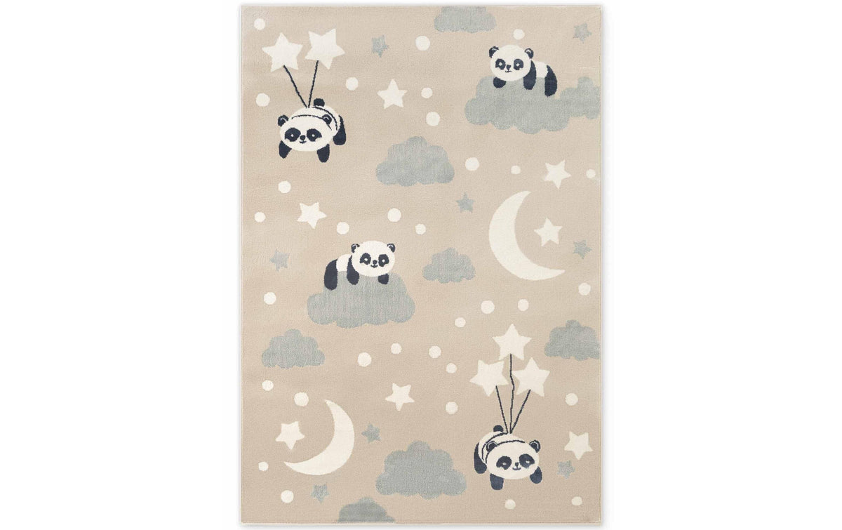 Hanse home Dreamy Panda Kinderteppich – 160 × 235 cm – Polypropylen & Sisal, beige