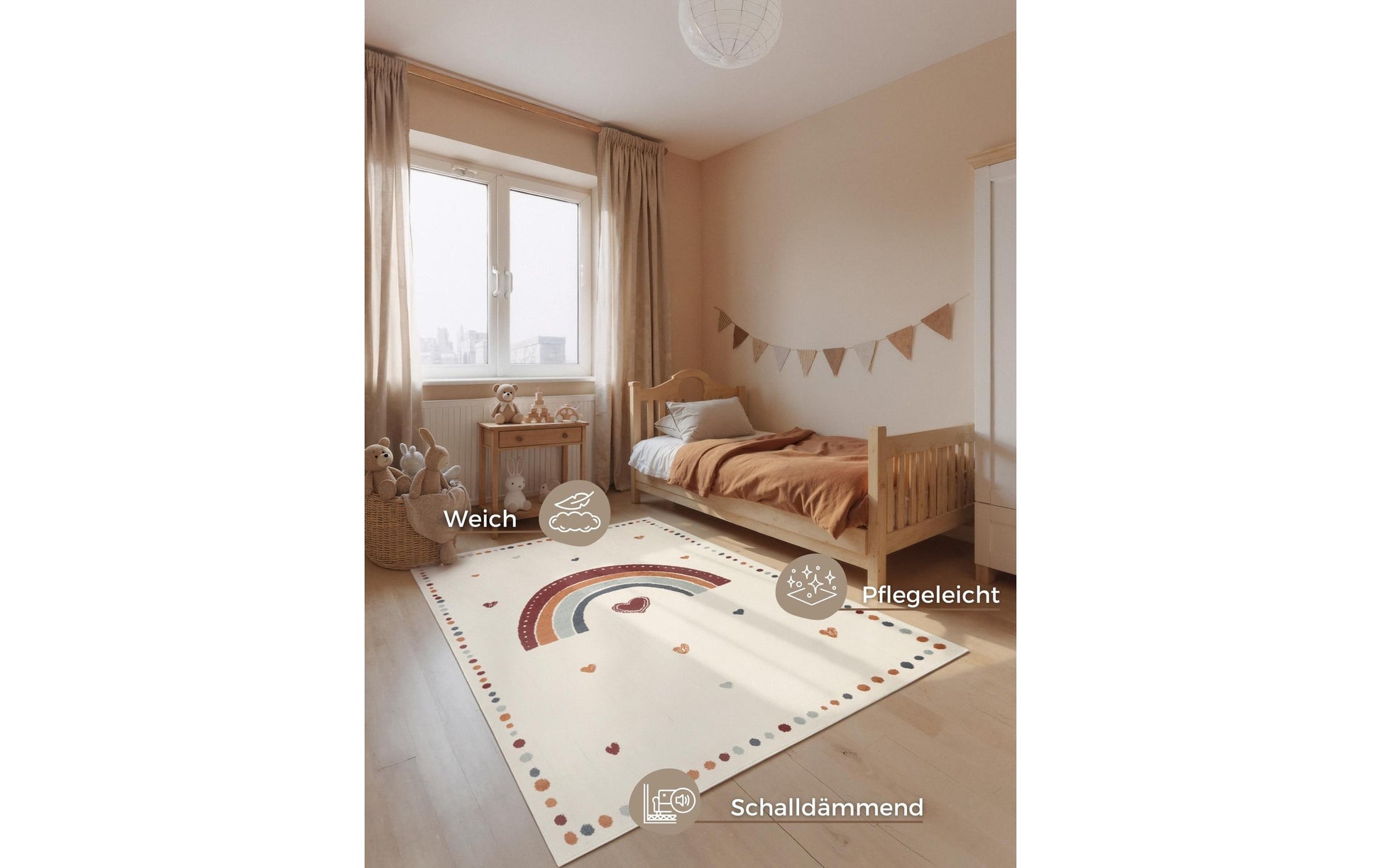 Hanse Home Luvy Kinderteppich – 160 × 235 cm – Polypropylen, mehrfarbig