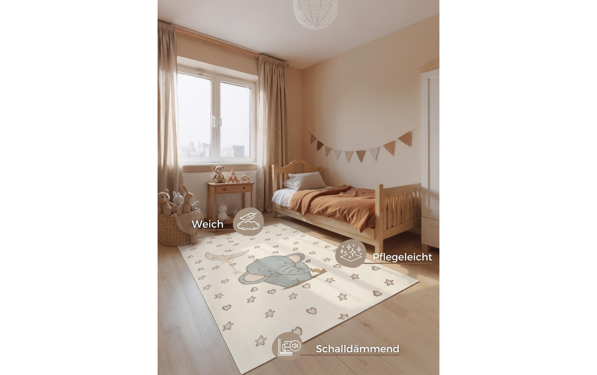 Hanse Home Spielteppich Little Ellie – 160 × 235 cm, Mehrfarbig, 100% Polypropylen