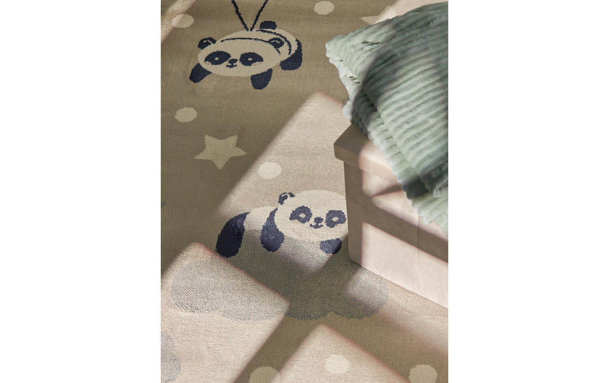 Hanse home Dreamy Panda Kinderteppich – 160 × 235 cm – Polypropylen & Sisal, beige