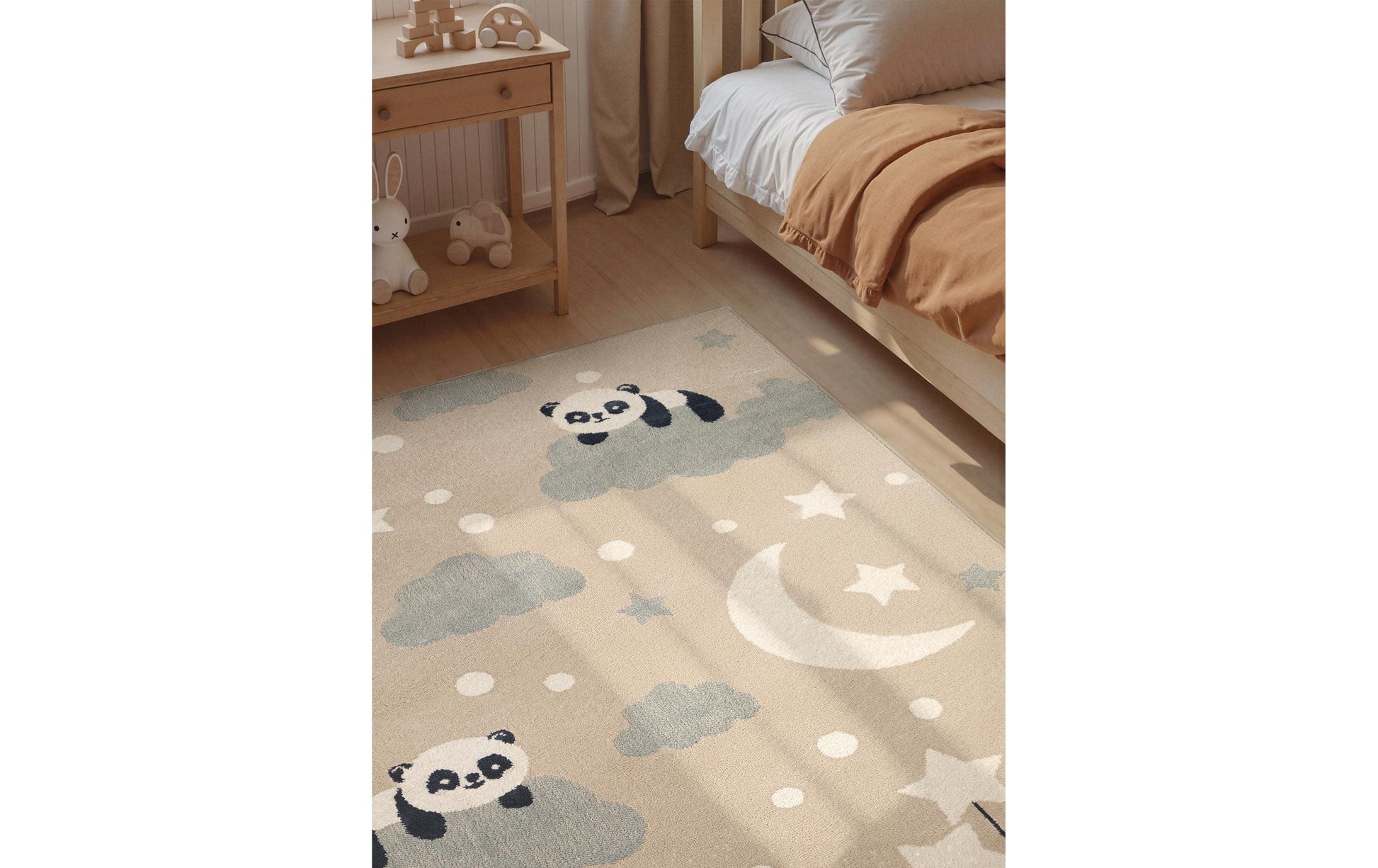 Hanse home Dreamy Panda Kinderteppich – 160 × 235 cm – Polypropylen & Sisal, beige