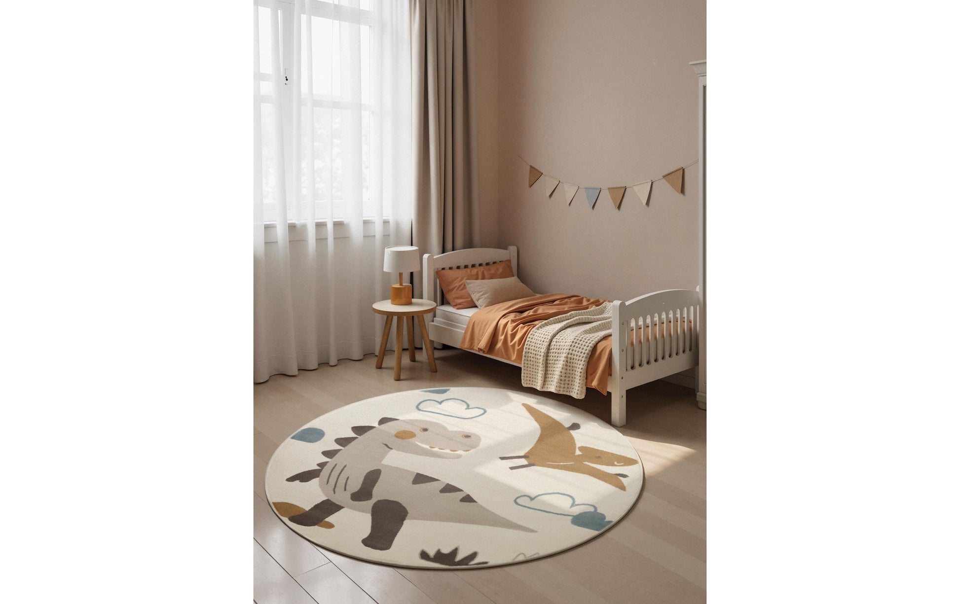 Hanse Home Bodenmatte Dino – 160 cm, Creme, 100% Polypropylen