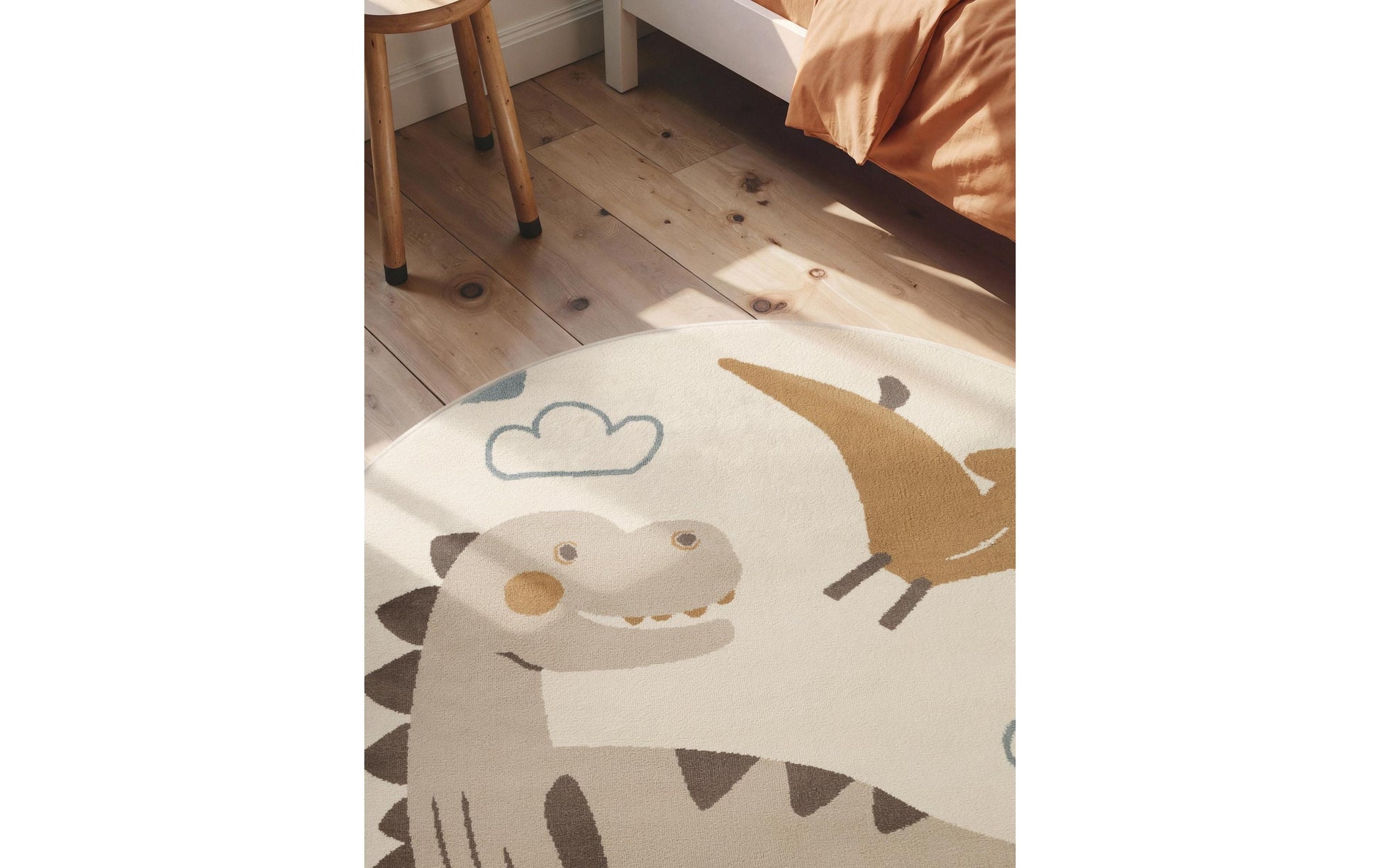 Hanse Home Bodenmatte Dino – 160 cm, Creme, 100% Polypropylen