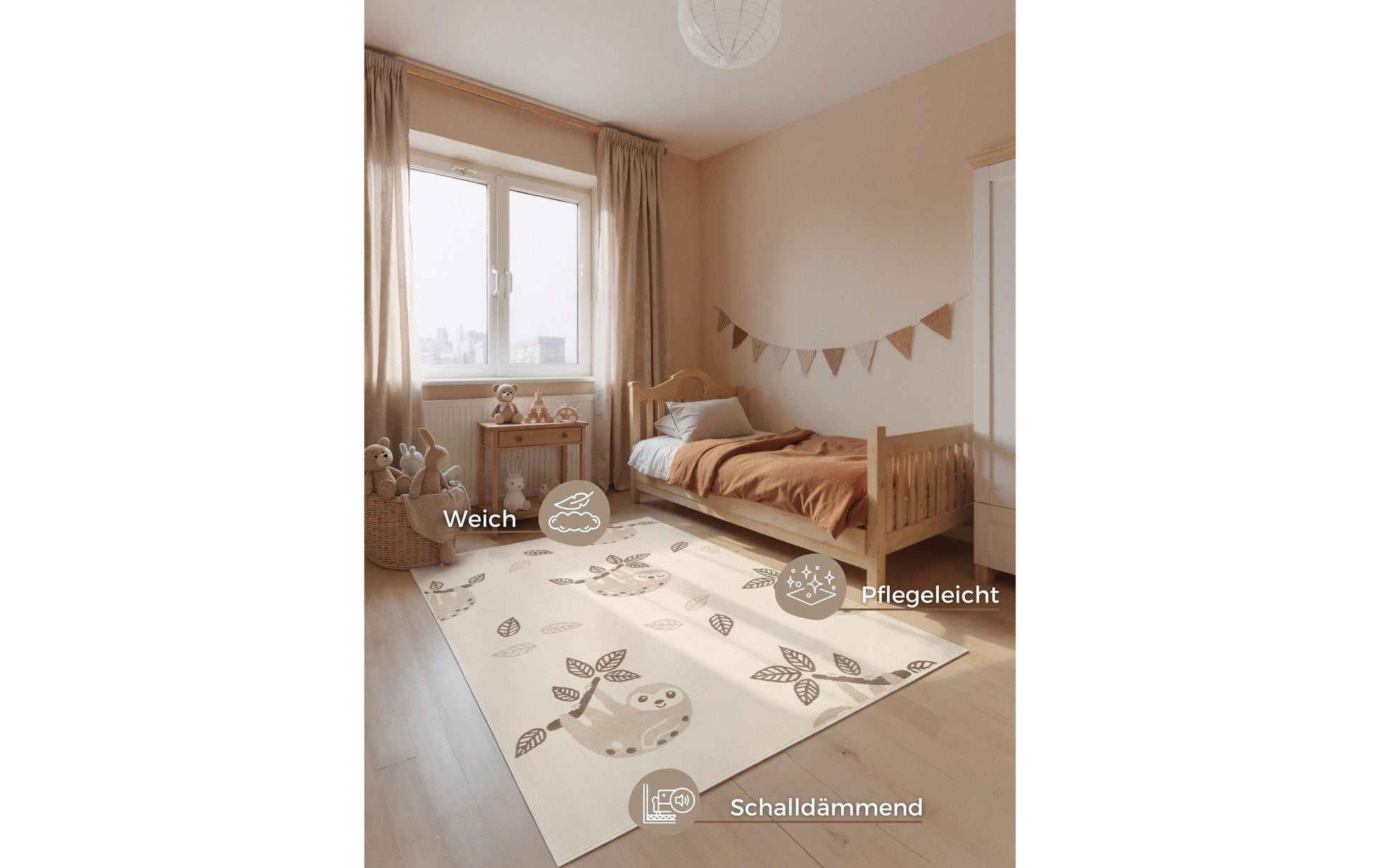 Hanse Home Kinderteppich Relaxio – 160 × 235 cm, Mehrfarbig, Polypropylen/Sisal