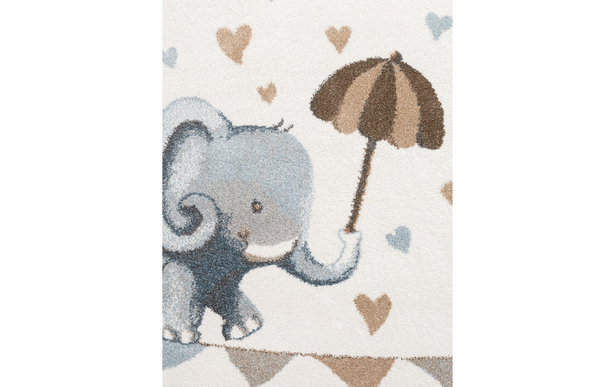 Villeroy & Boch Bodenmatte Elephant Rainy – Ø 160 cm, Creme, 100% Polypropylen