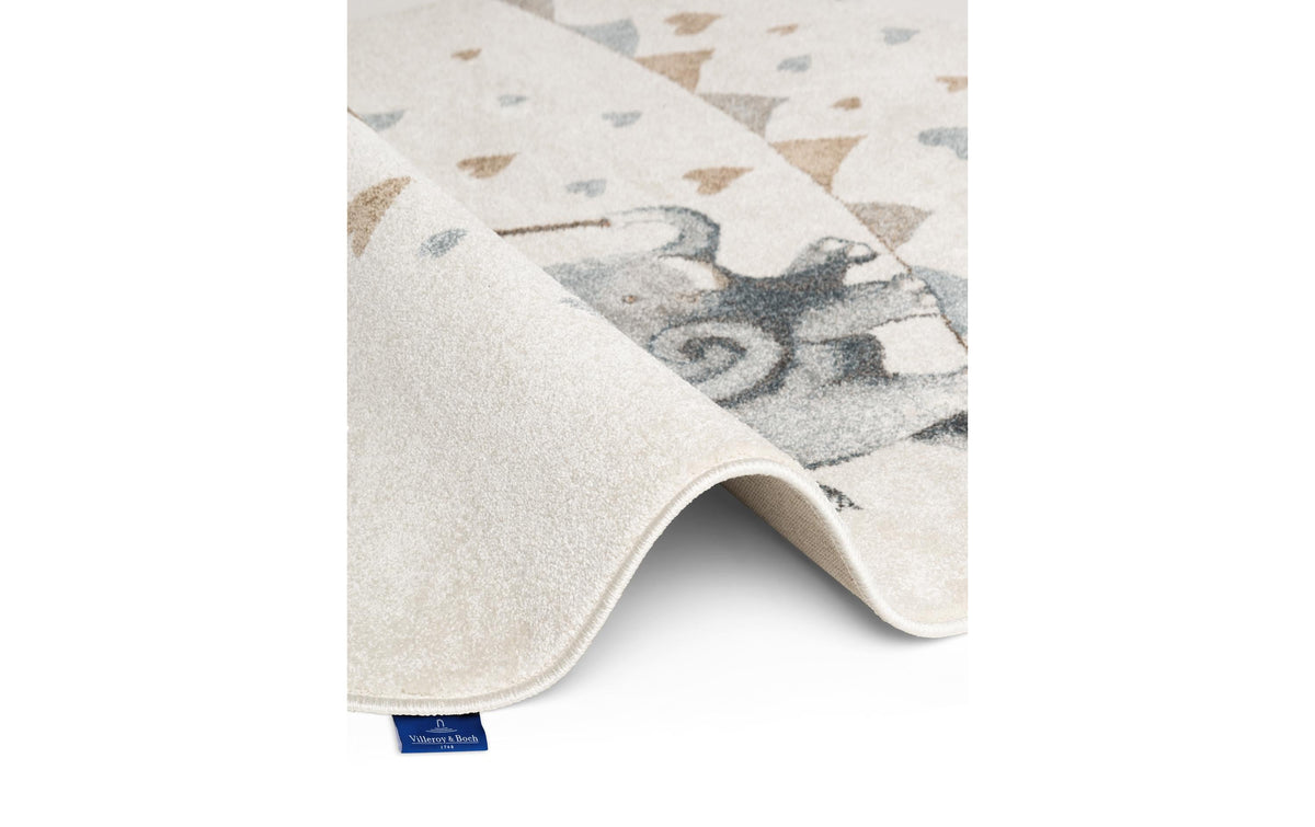 Villeroy & Boch Bodenmatte Elephant Rainy – Ø 160 cm, Creme, 100% Polypropylen