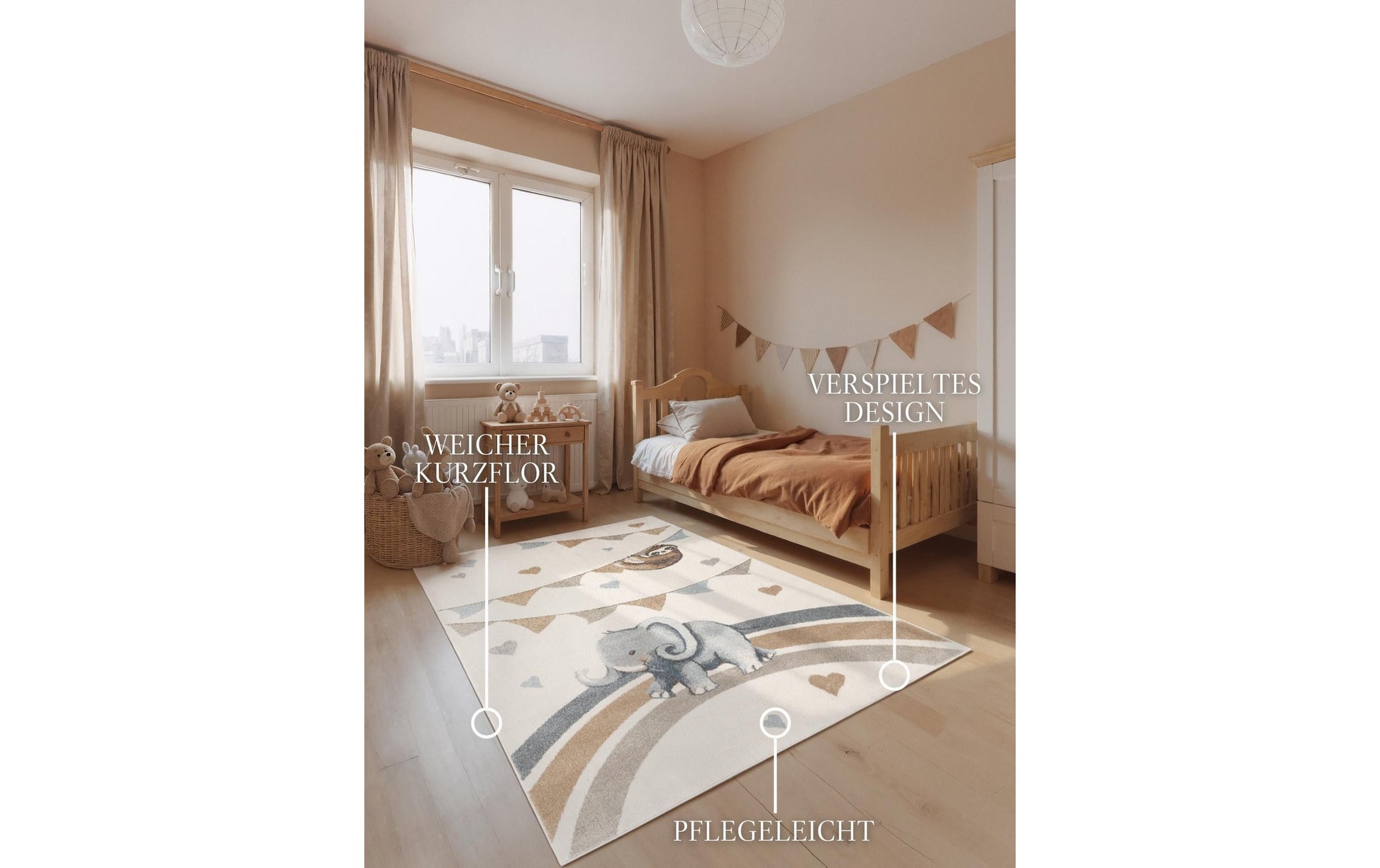 Villeroy & Boch Teppich – 120 × 170 cm – Polypropylen, beige