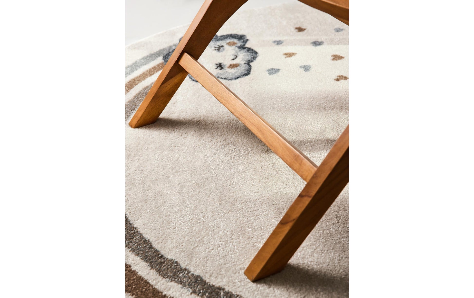Villeroy & Boch Elephant Rainbow Teppich – Ø 160 cm – Polypropylen, beige
