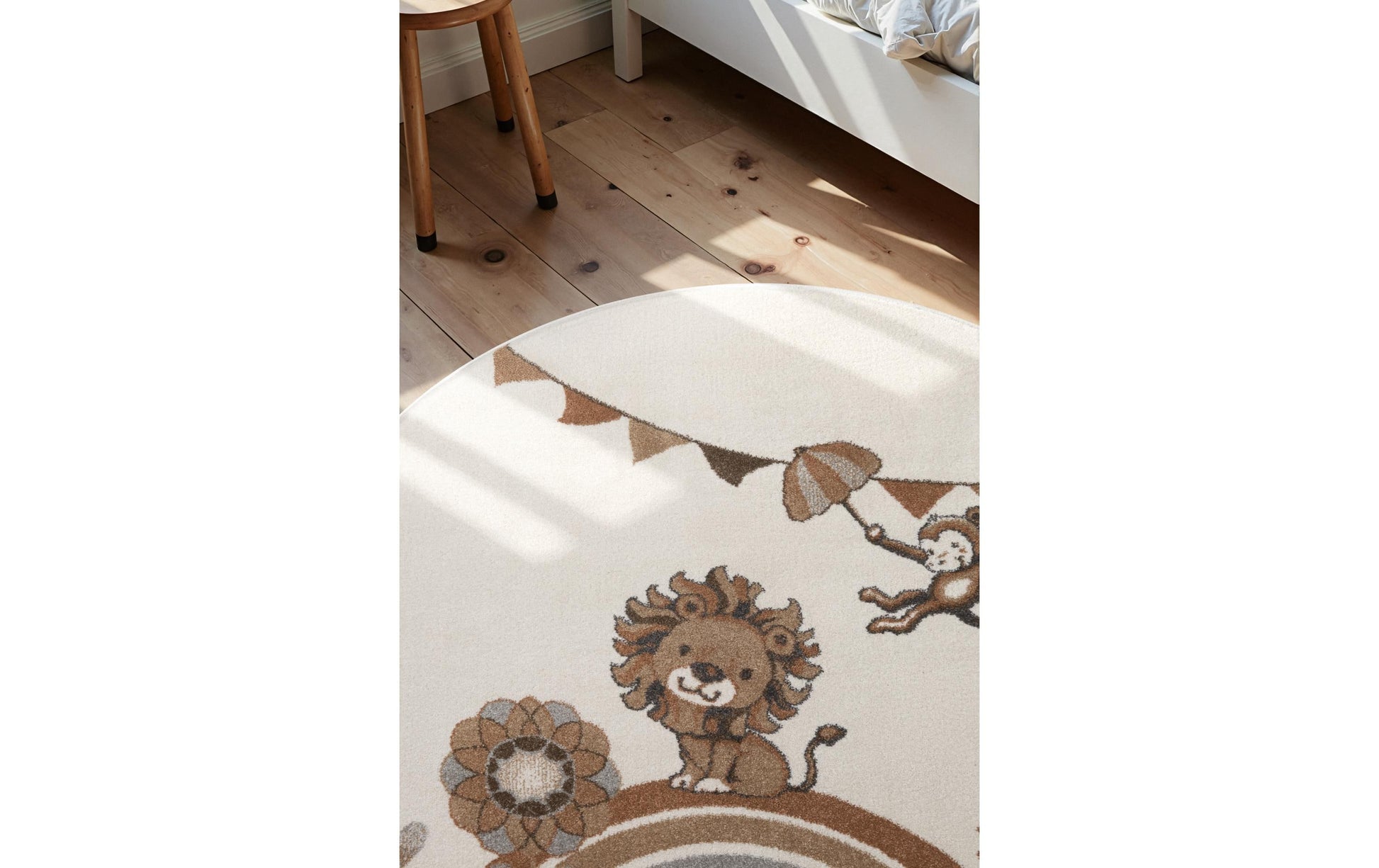 Villeroy & Boch Like a Lion Kinderteppich – Ø 160 cm – Polypropylen, beige