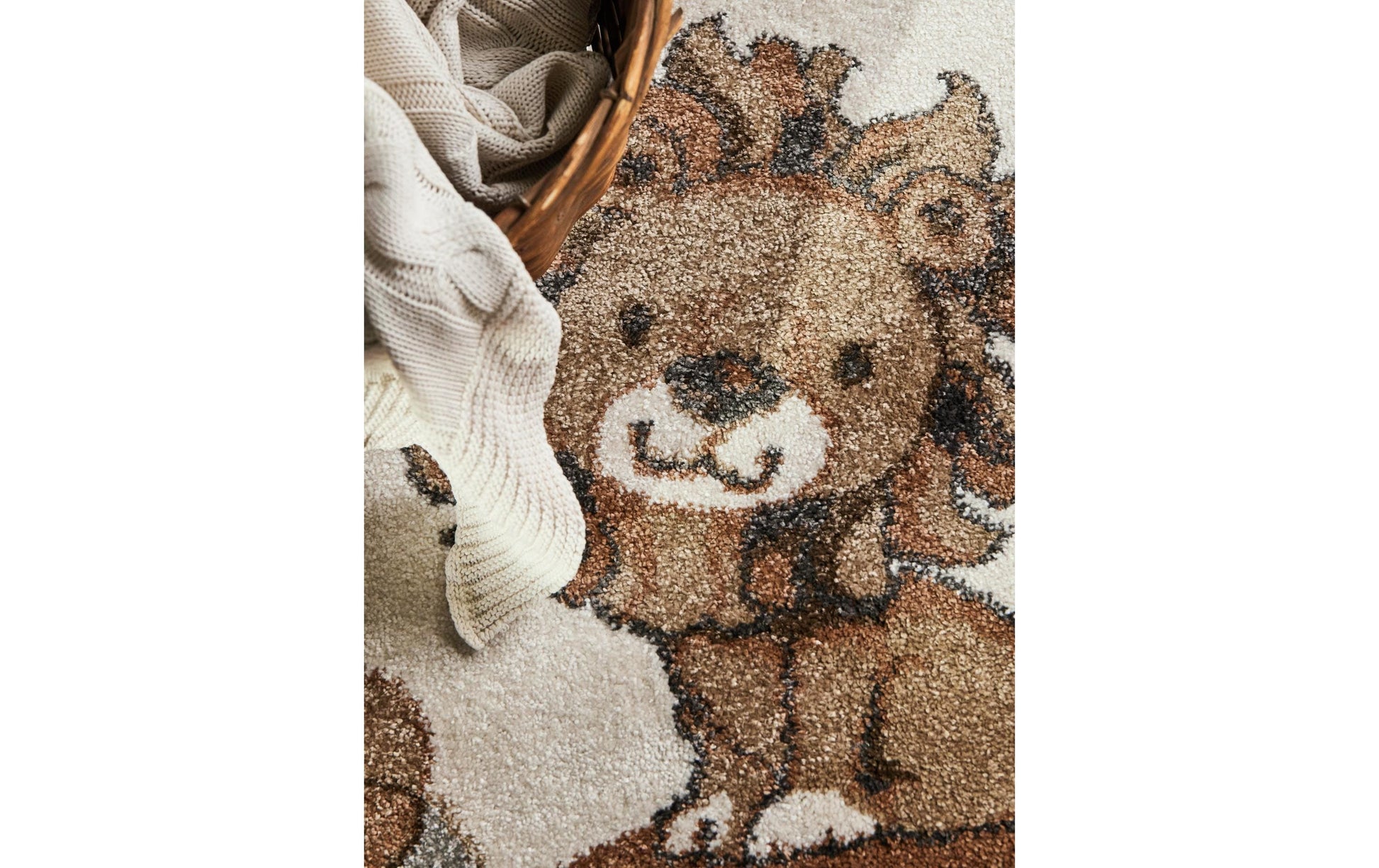 Villeroy & Boch Like a Lion Kinderteppich – Ø 160 cm – Polypropylen, beige