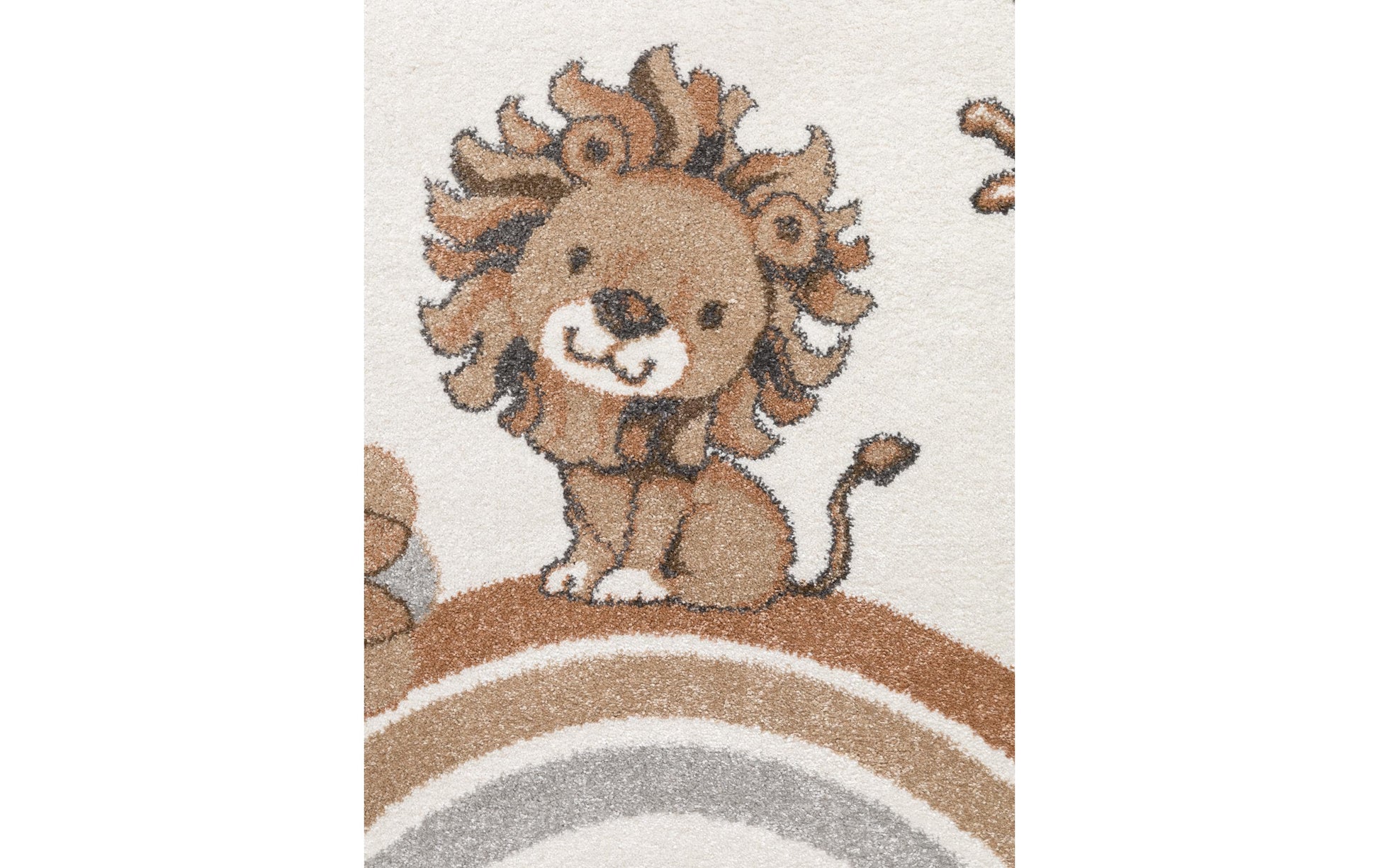 Villeroy & Boch Like a Lion Kinderteppich – Ø 160 cm – Polypropylen, beige