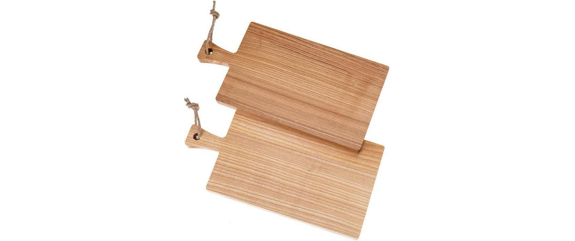 Creanorm Schneidebrett 40 × 20 × 2 cm, Esche, mit Griffen