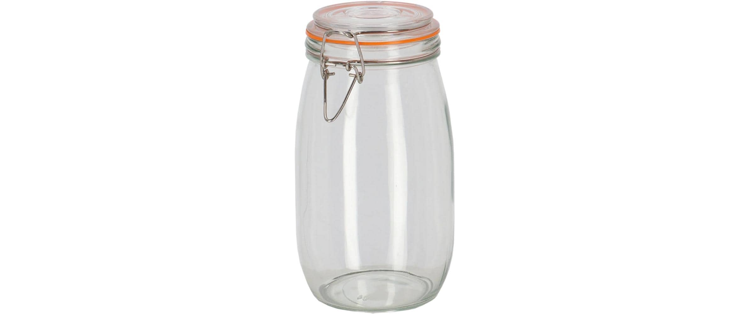 Esschert Design Einmachglas – 1,5 l, Glas, Transparent, mit Bügelverschluss