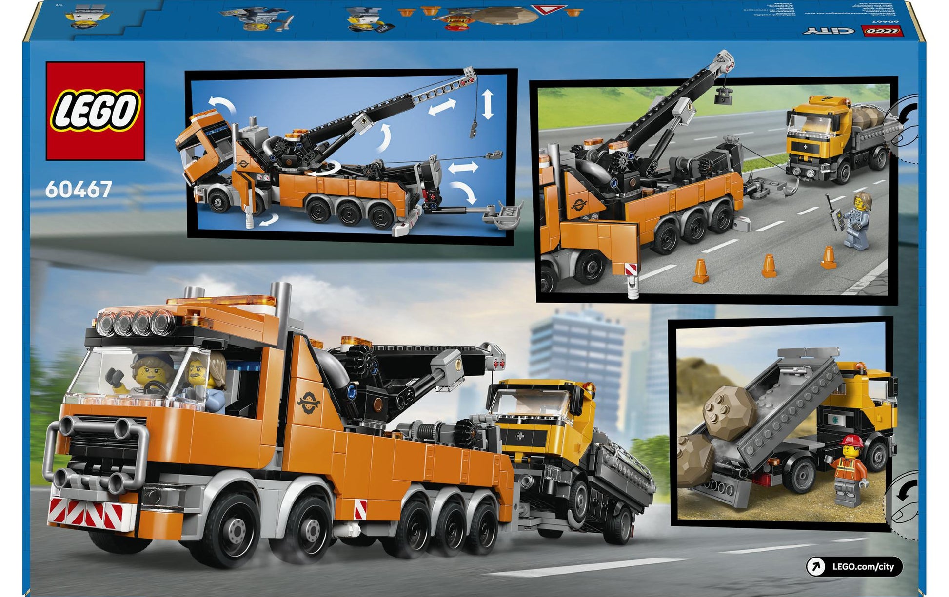 LEGO City Abschleppwagen mit Kran 60467 – 793-teilig – 28,2×7,2×45,6 cm – ab 8 Jahren