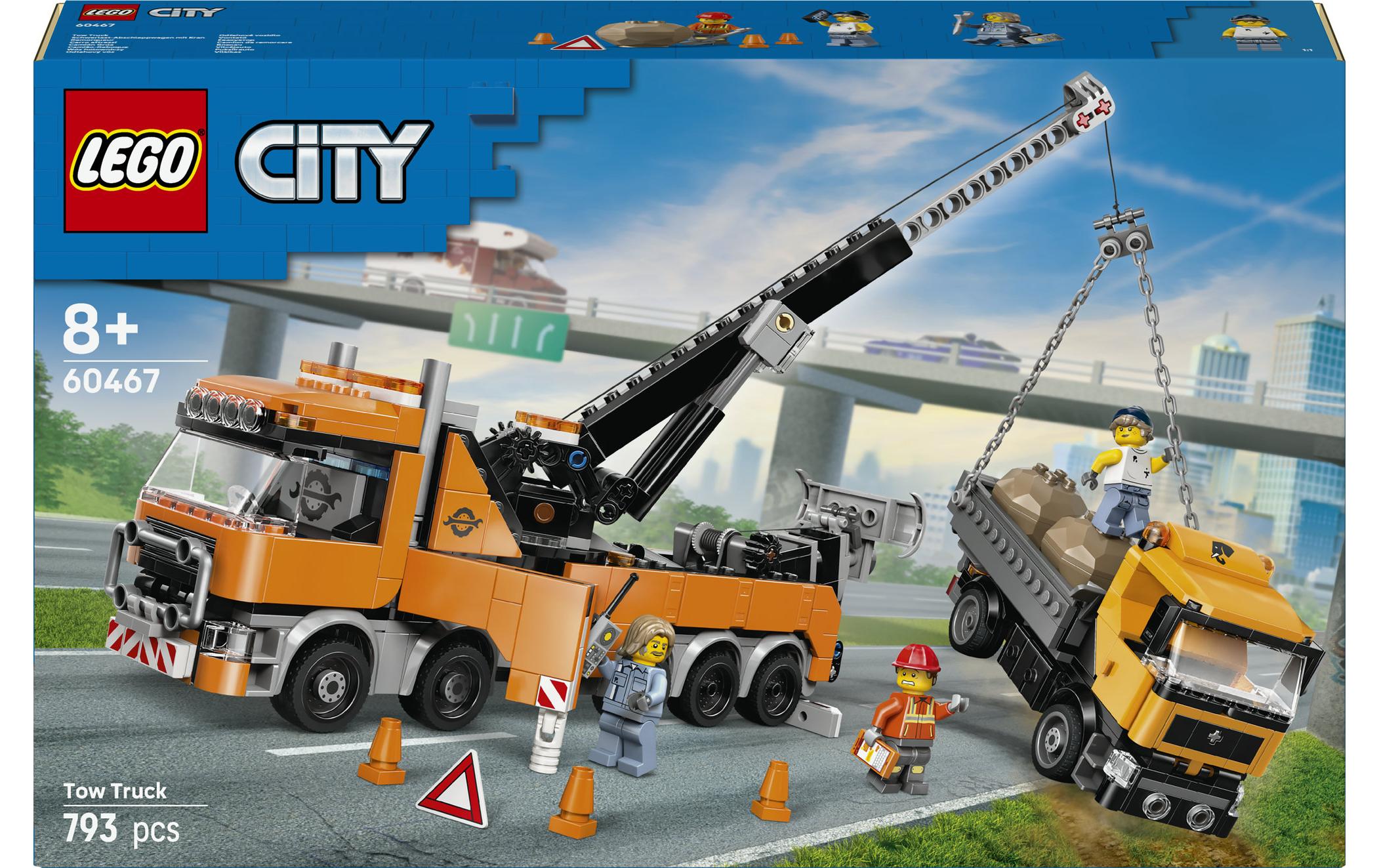 LEGO City Abschleppwagen mit Kran 60467 – 793-teilig – 28,2×7,2×45,6 cm – ab 8 Jahren