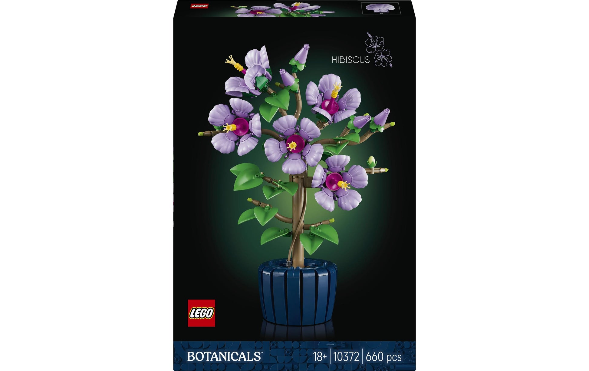 LEGO Icons Hibiscus 3D-Puzzle – 660 Teile – 25 × 36 × 13 cm – ab 18 Jahren
