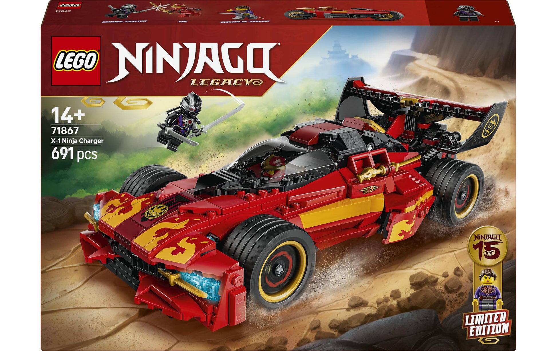 LEGO X-1 Ninja Supercar Baukasten – Ninjago – 691-teilig – 26,2 × 7,05 × 38,2 cm – ab 14 Jahren