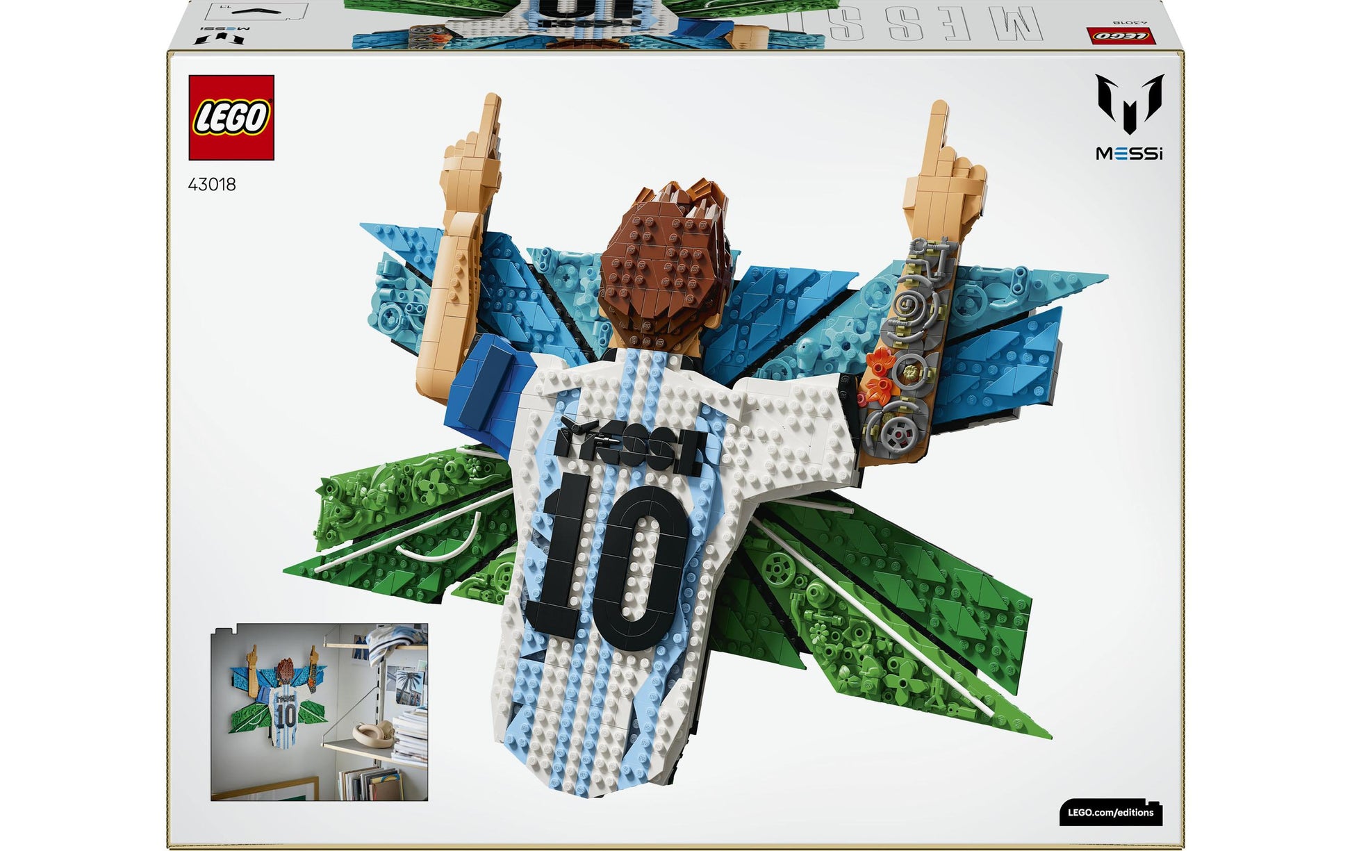 LEGO Editionen Lionel Messi Torjubel 3D-Puzzle – 37,8 × 9,4 × 48 cm – 1427-teilig – ab 14 Jahren
