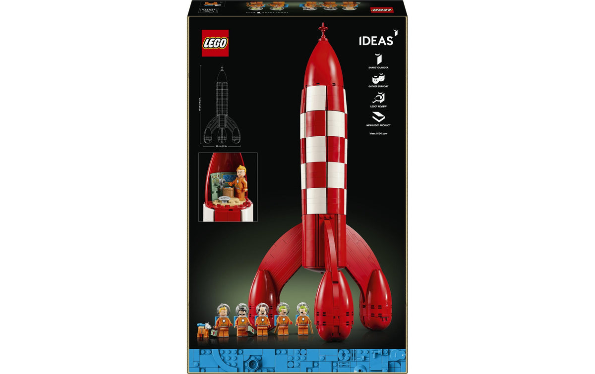 LEGO Ideas Die Mondrakete von Tim und Struppi Bausatz – 1283 Teile – 45,6×8,8×28,2 cm – ab 18 J.
