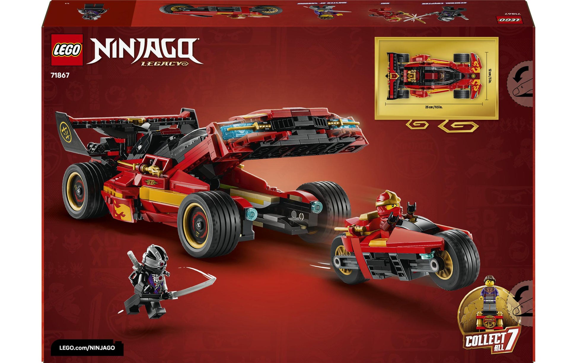 LEGO X-1 Ninja Supercar Baukasten – Ninjago – 691-teilig – 26,2 × 7,05 × 38,2 cm – ab 14 Jahren