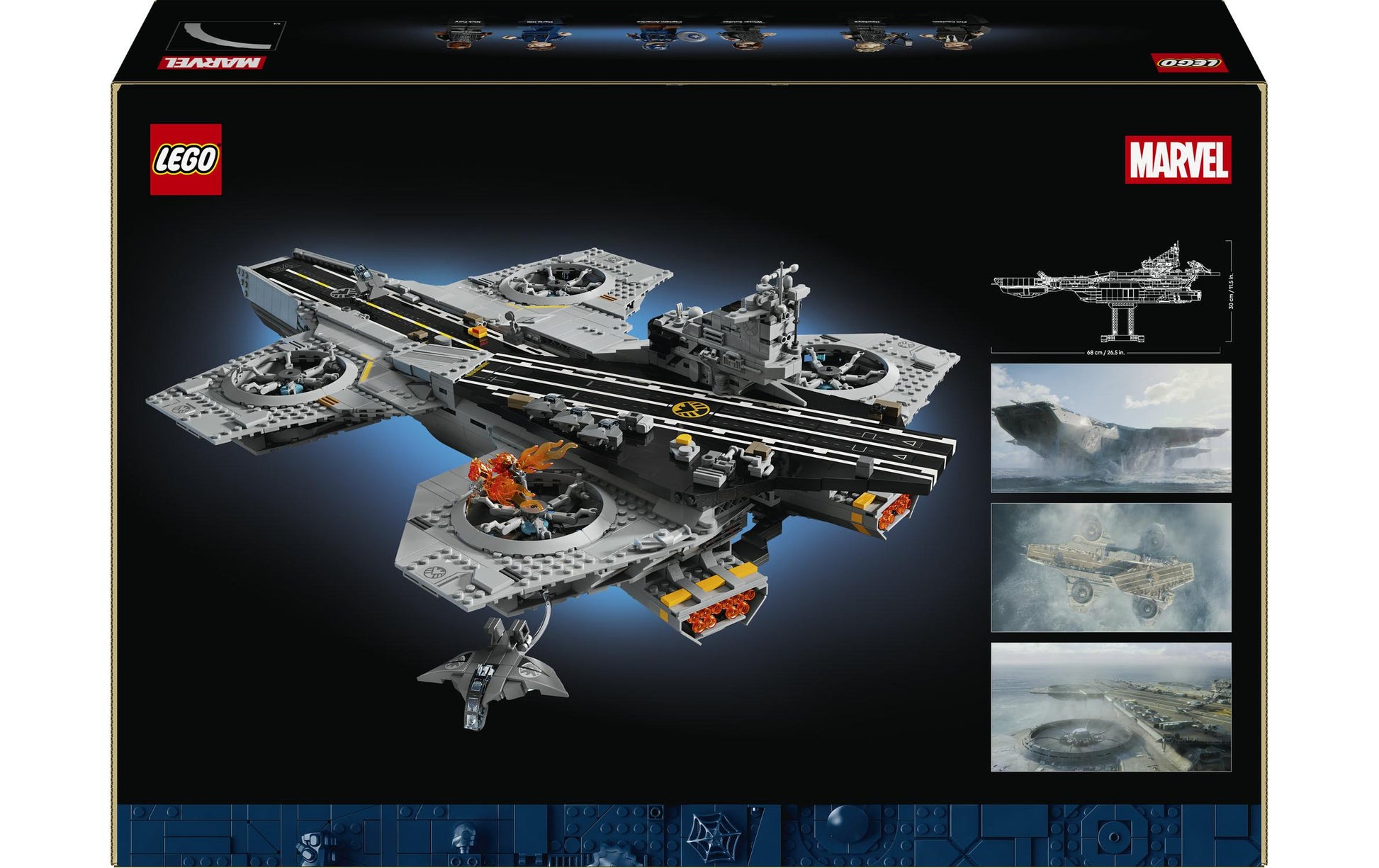 LEGO Set S.H.I.E.L.D. Helicarrier – 3057 Teile – 37,8 × 15,7 × 55,5 cm – ab 18 Jahren – Marvel