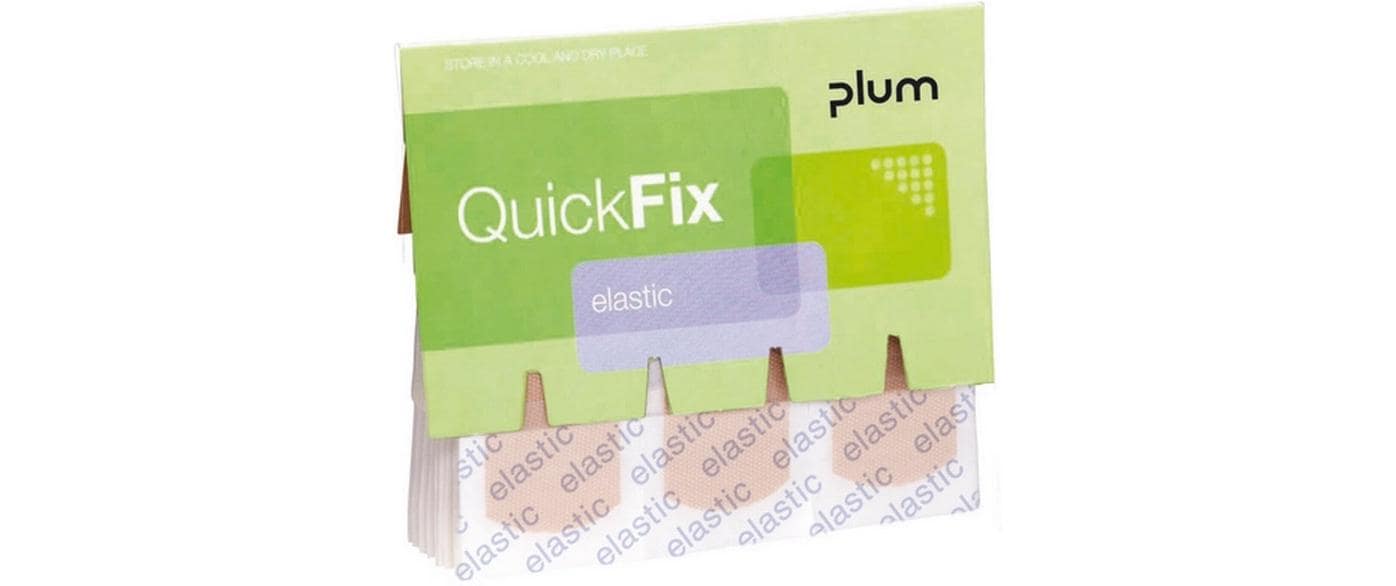 Plum Pflasterspender QuickFix Uno – inkl. 45 Stück, für QuickFix-Nachfüllungen, für Zuhause, weiss, Kunststoff