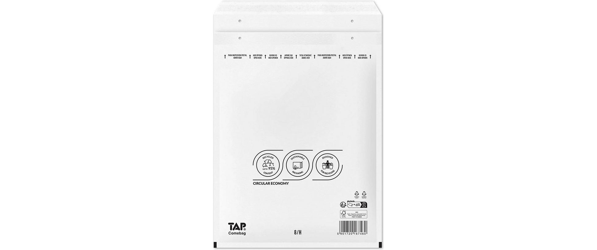 Antalis Luftpolstercouvert – 290 × 370 mm, weiss, Papier