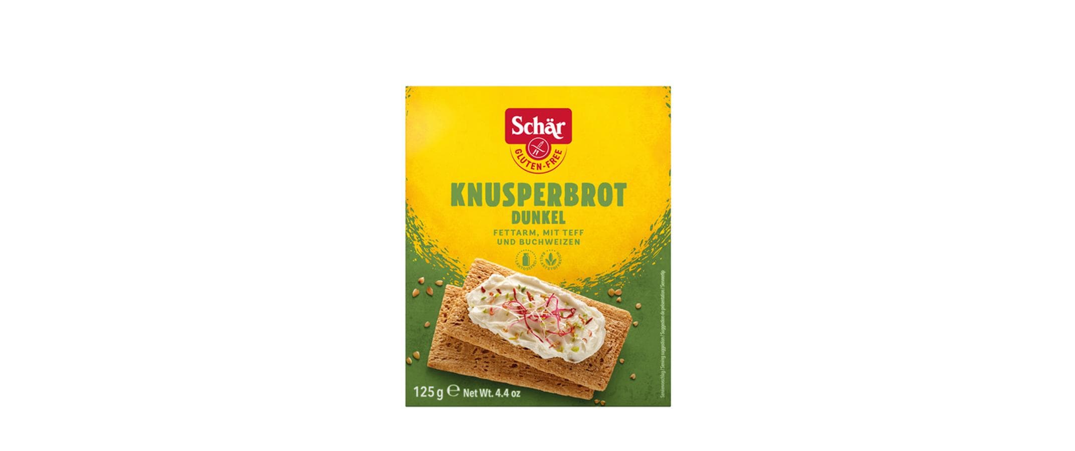 Dr.schär Dr. Schär Knusperbrot – dunkel, glutenfrei, vegan – 125 g