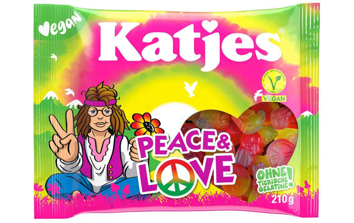 Katjes Peace & Love Gummibonbons – vegan – 210 g