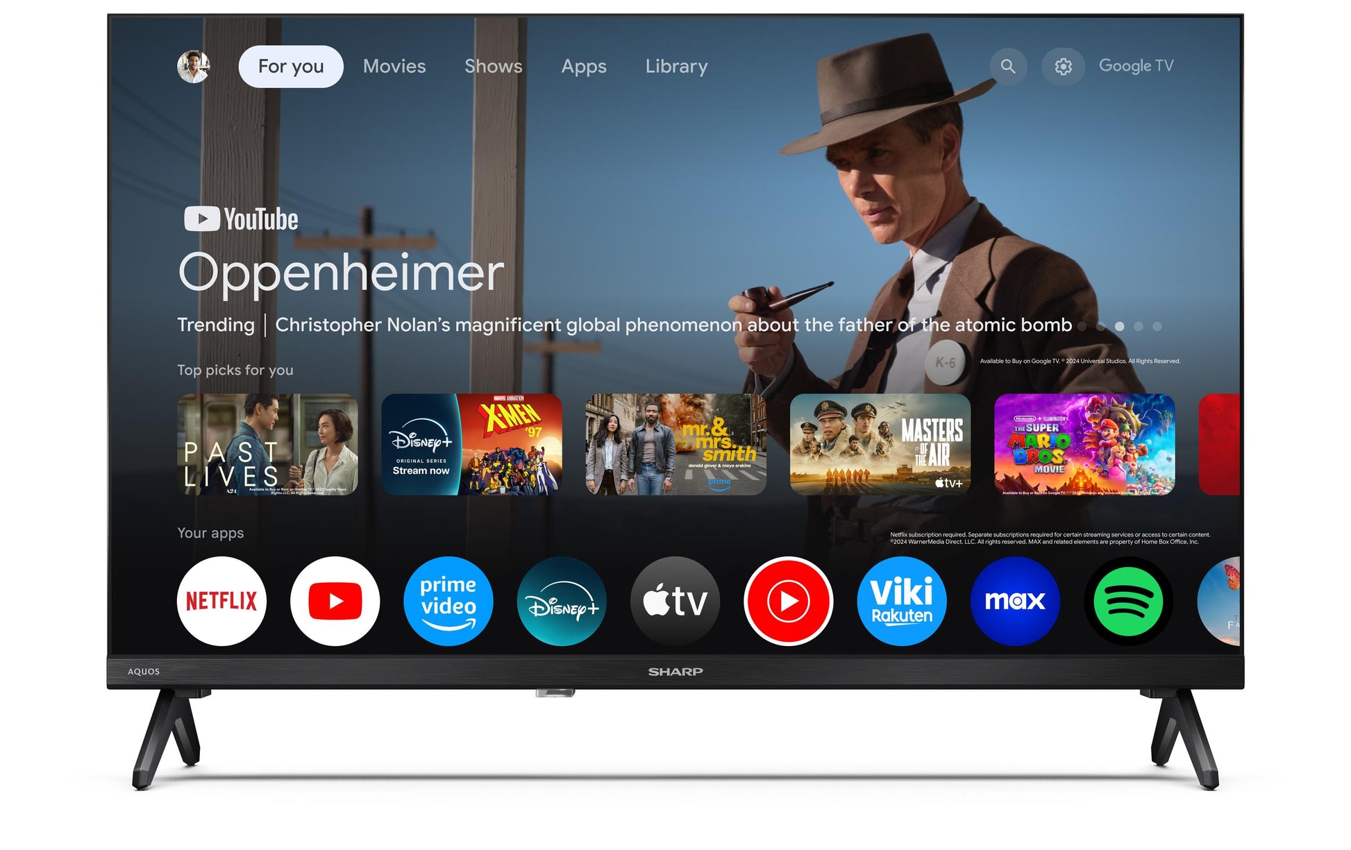 Sharp 24HF2265E – 24" TV – 1366 × 768 – LCD – Google TV – 60 Hz