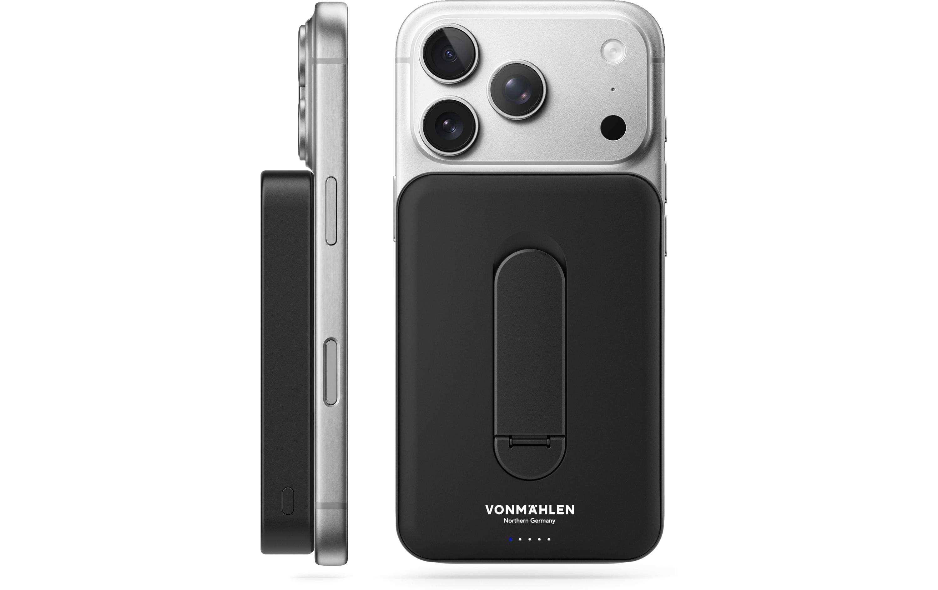 Vonmählen Evergreen Mag MagSafe Powerbank 10'000 mAh – 1× USB-C, schwarz