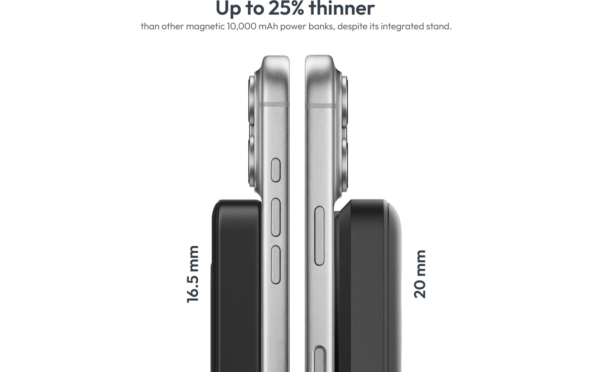 Vonmählen Evergreen Mag MagSafe Powerbank 10'000 mAh – 1× USB-C, schwarz