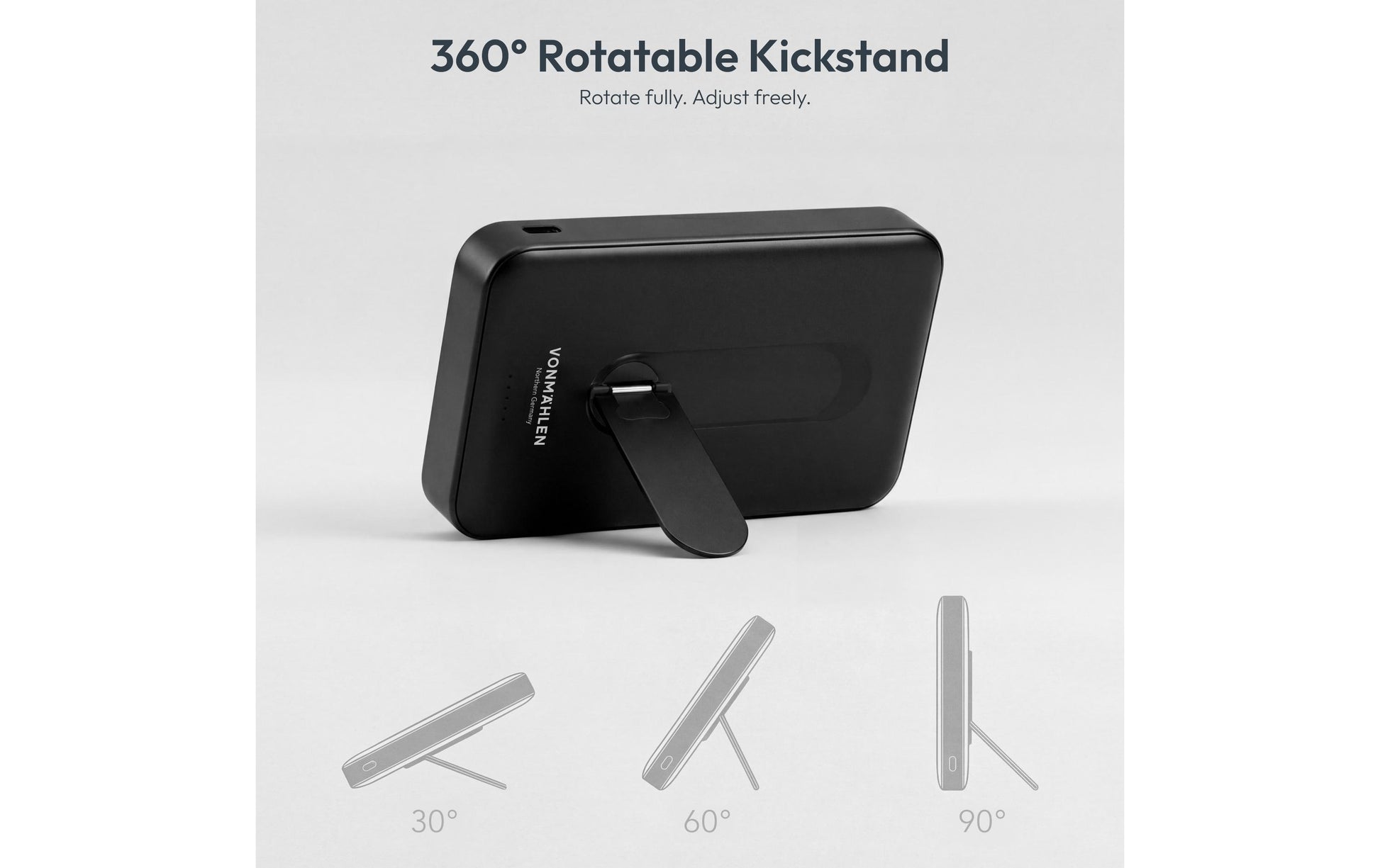 Vonmählen Evergreen Mag MagSafe Powerbank 10'000 mAh – 1× USB-C, schwarz
