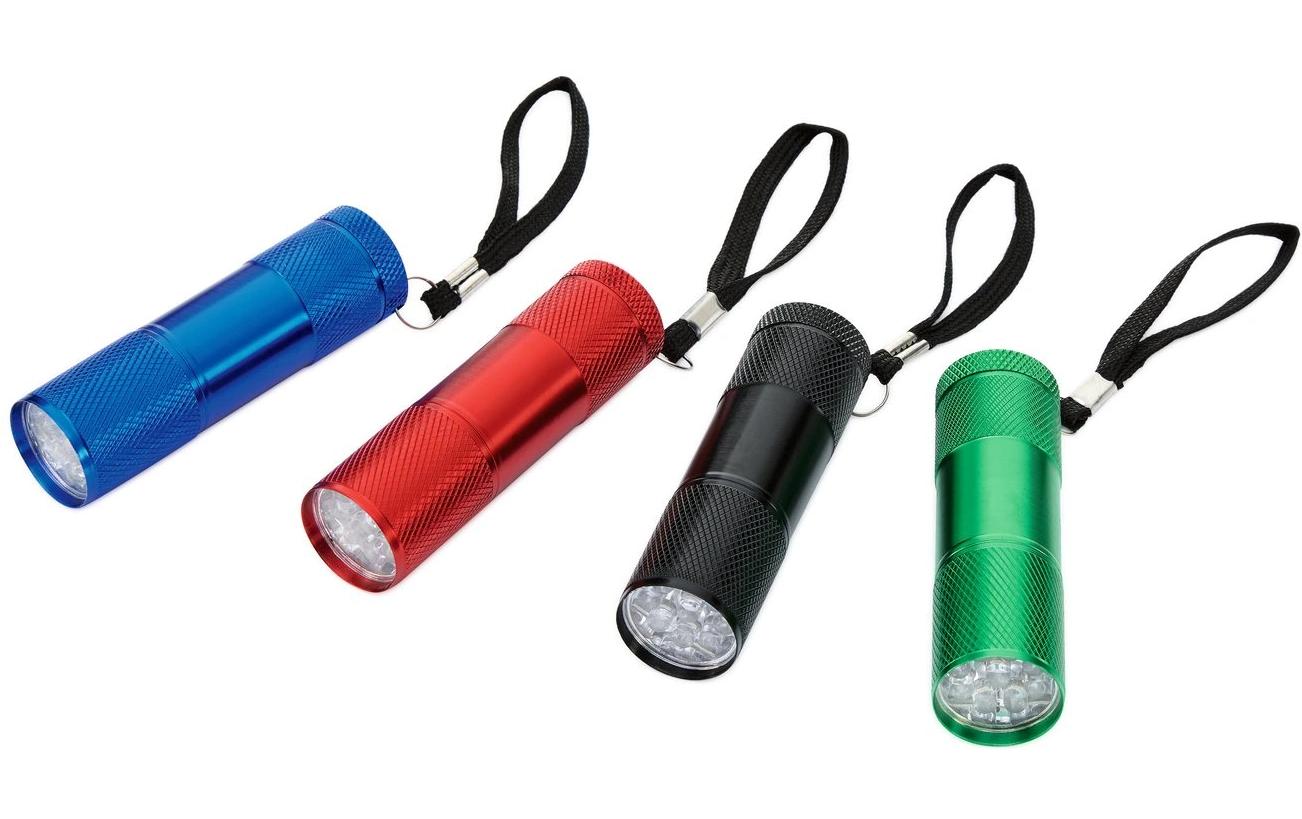 Easymaxx Taschenlampe – 120 lm, 20 m, Batteriebetrieb – 4er-Set