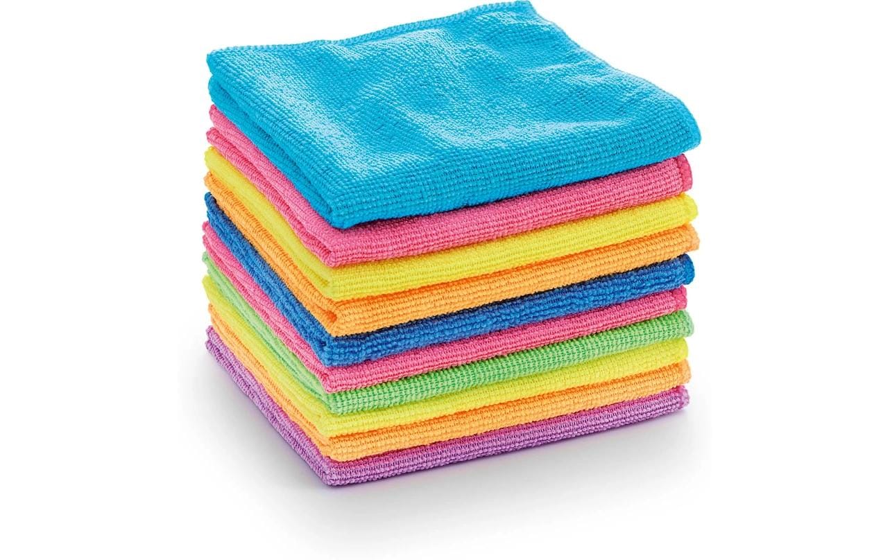 Cleanmaxx Mikrofasertuch – assortiert – 35 × 35 cm – 10er-Set