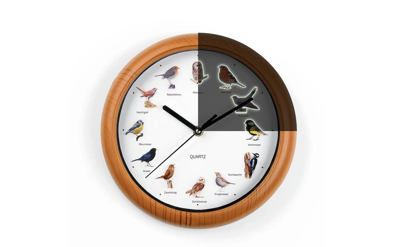 Easymaxx Wanduhr – Analog, Ø 25 cm, Braun