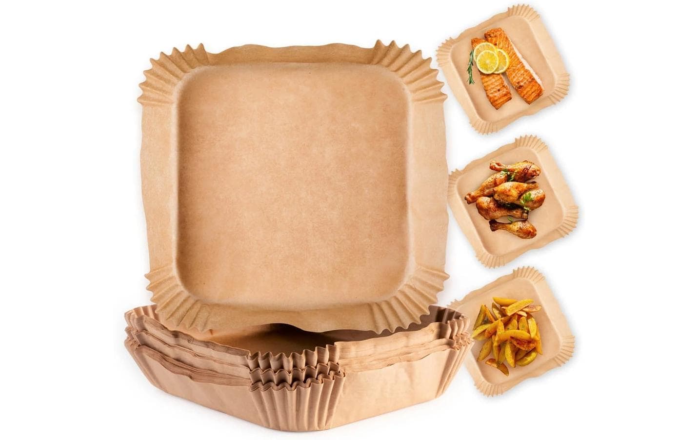 Gourmetmaxx Backpapier 23 × 23 × 4,5 cm, 50 Stk.