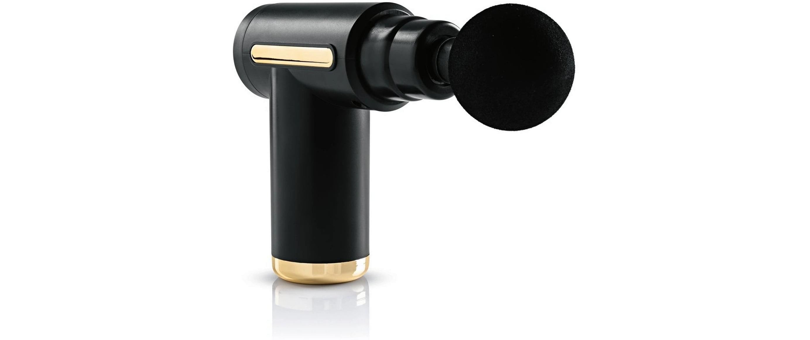 Vitalmaxx Mini Massagepistole – Perkussions- & Vibrationsmassage, Akku/USB – Schwarz/Gold