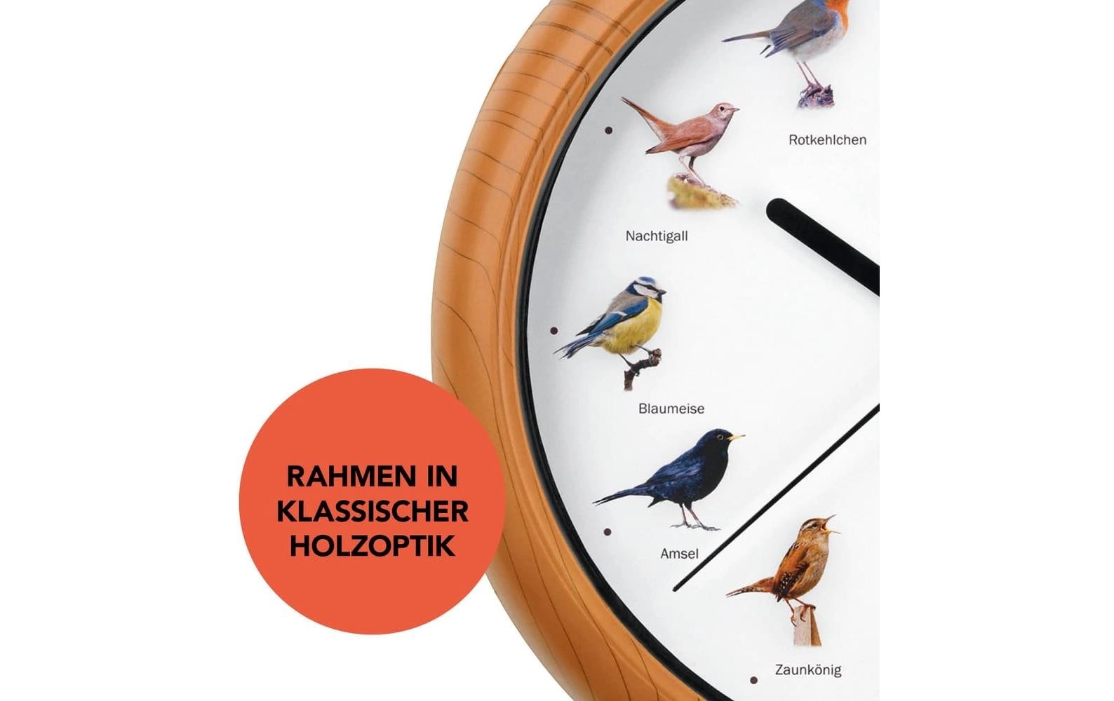 Easymaxx Wanduhr – Analog, Ø 25 cm, Braun