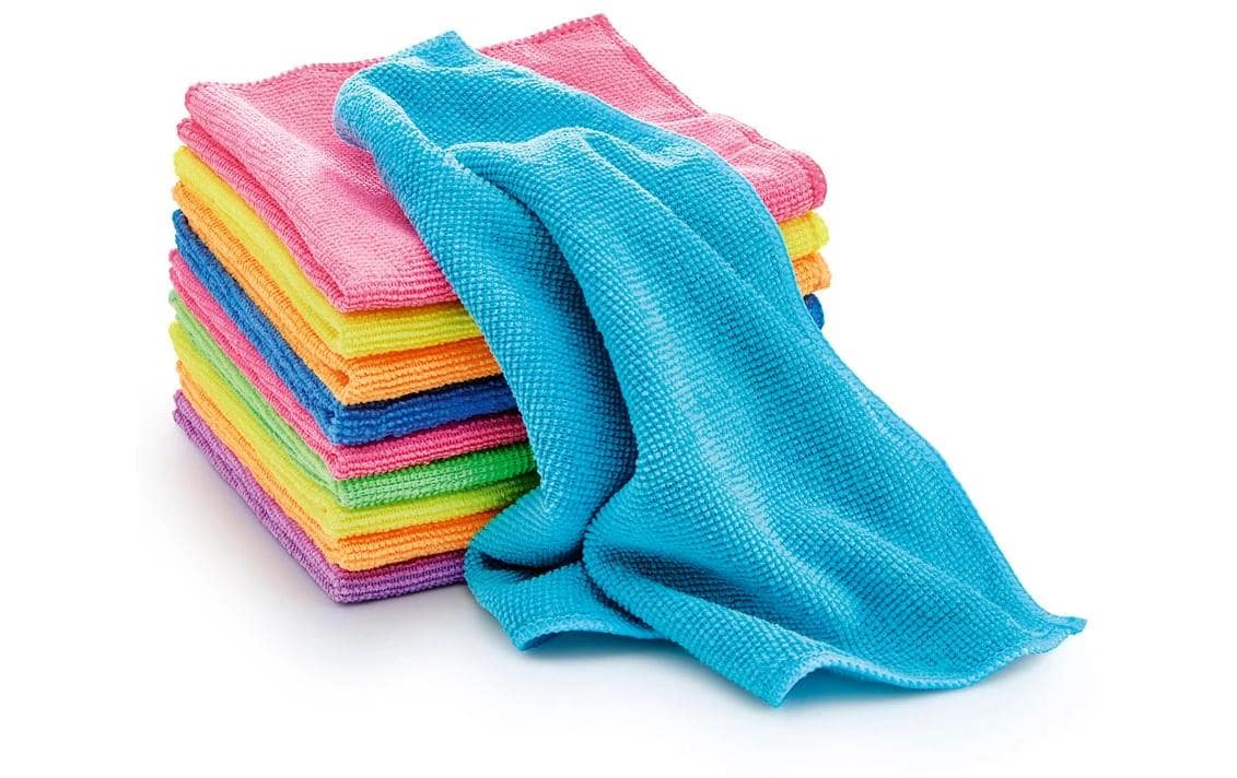 Cleanmaxx Mikrofasertuch – assortiert – 35 × 35 cm – 10er-Set
