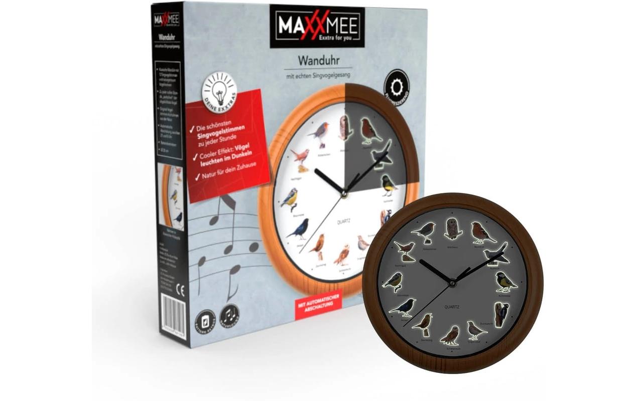 Easymaxx Wanduhr – Analog, Ø 25 cm, Braun