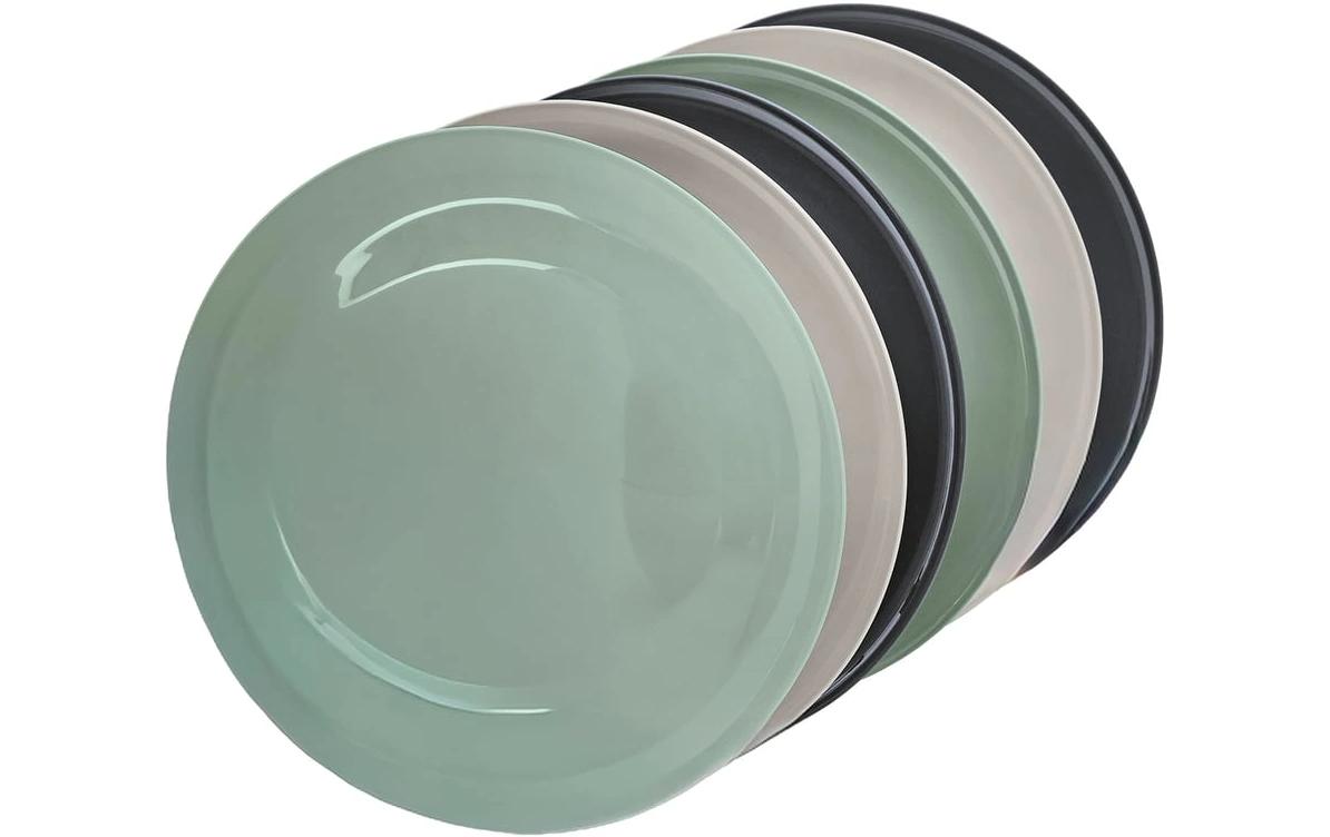 Gourmetmaxx Speiseteller – 6er Set, Ø 25 cm, Kunststoff (PP), spülmaschinenfest, mikrowellengeeignet