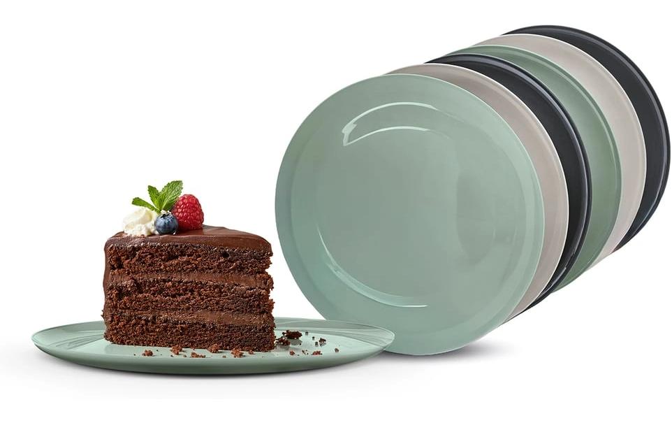Gourmetmaxx Speiseteller – 6er Set, Ø 25 cm, Kunststoff (PP), spülmaschinenfest, mikrowellengeeignet