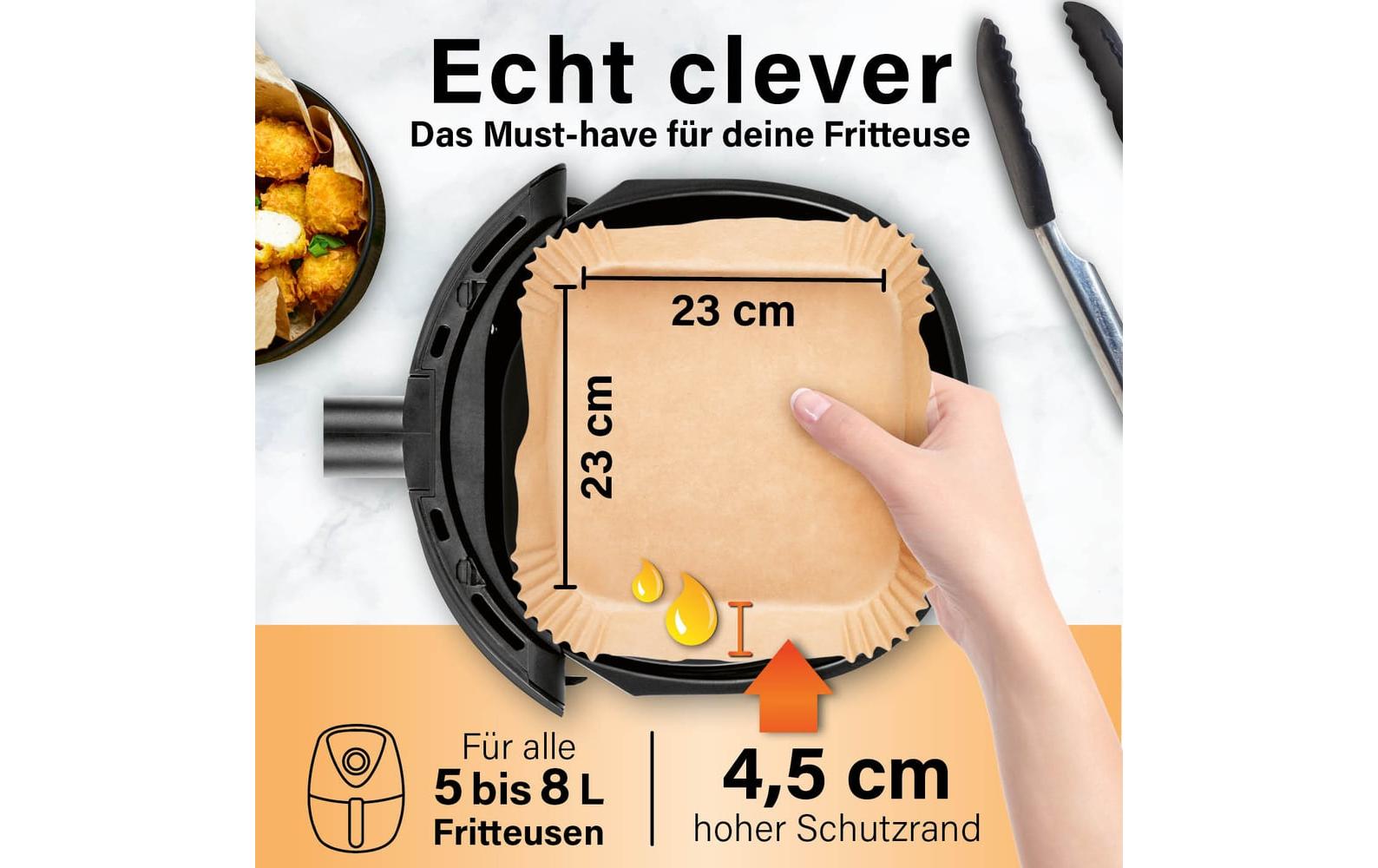Gourmetmaxx Backpapier 23 × 23 × 4,5 cm, 50 Stk.
