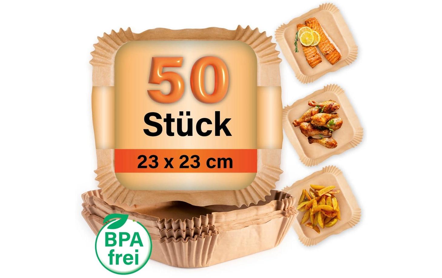 Gourmetmaxx Backpapier 23 × 23 × 4,5 cm, 50 Stk.