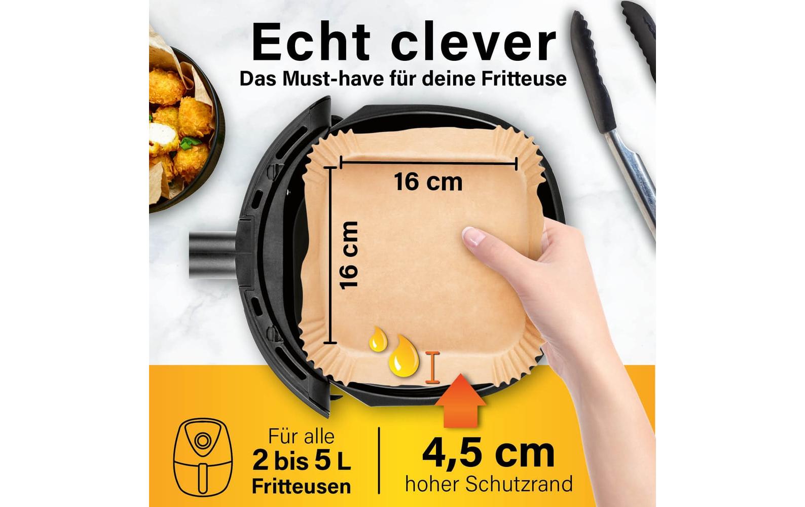 Gourmetmaxx Backpapier 16 × 16 × 4,5 cm, 50 Stk.